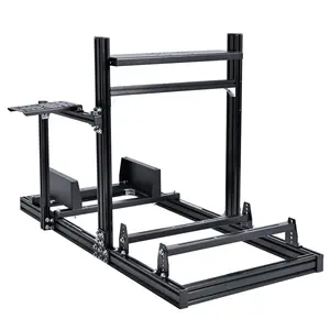 Supllueer 3060 Aluminium  Racing Sim Cockpit Stand for G25 G27 G29 G920 G923 T300RS T500RS Steering Wheel Not Include Shifter Pedals Gaming Accessories