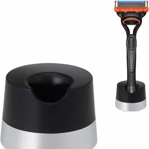 Razor Stand Holder stand with Drainage Hole | Universal Fit for Most Razors | Scratch-Resistant Compatible with Gillette fusion & Mach 3 Dorco cartridge razors