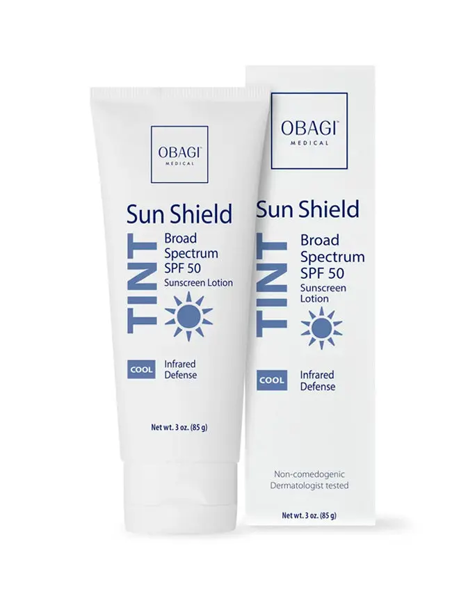 Obagi Sun Shield Tint Cool Broad Spectrum SPF 50 Facial Sunscreen for UVA UVB Protection & Infrared Defense 3 oz Non-comedogenic Hypoallergenic Dermatologist tested