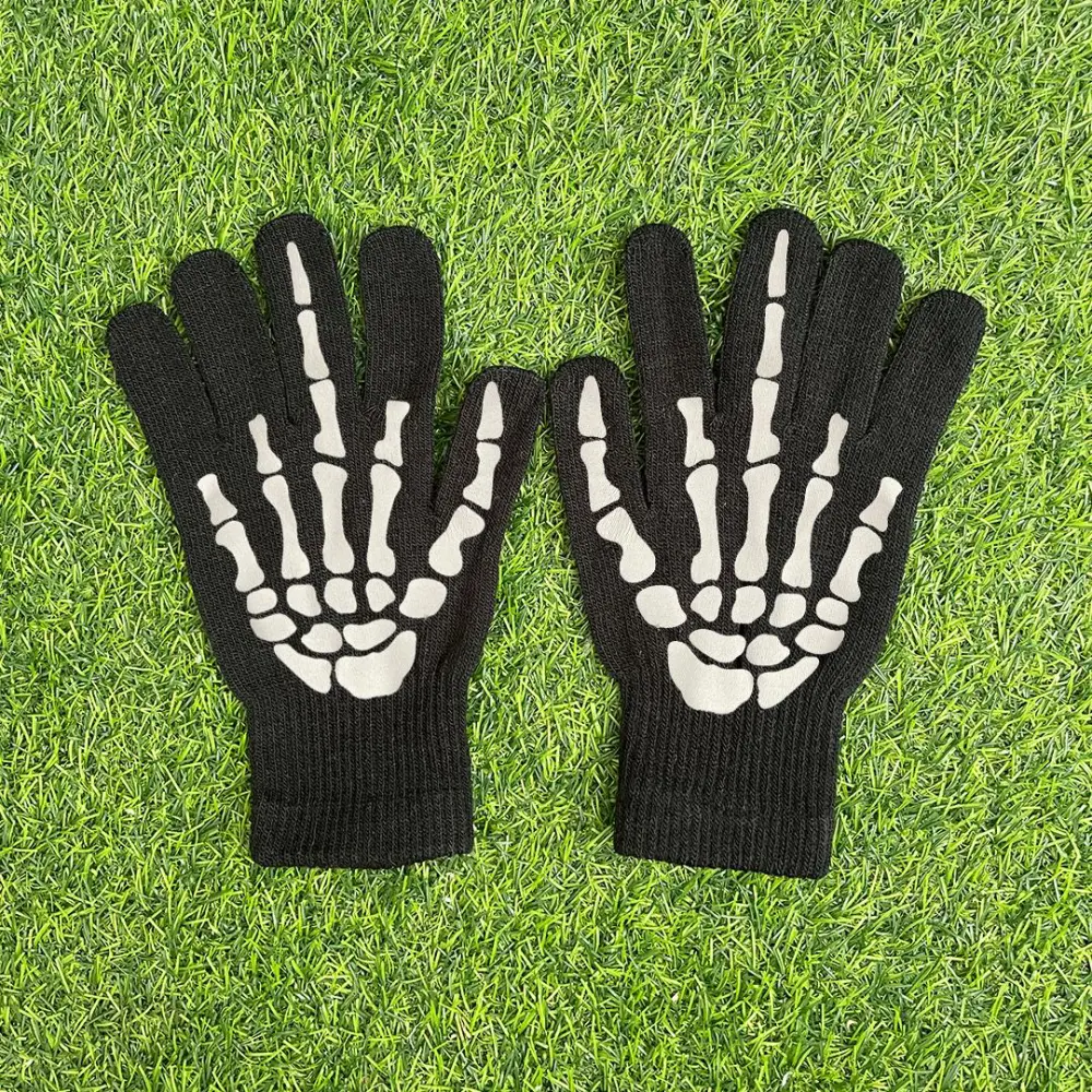 Skeleton Middle Finger Gloves