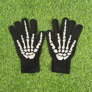 Skeleton Middle Finger Gloves