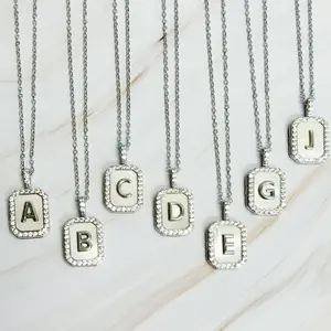 Initial Deco Open Locket Pendant Necklace