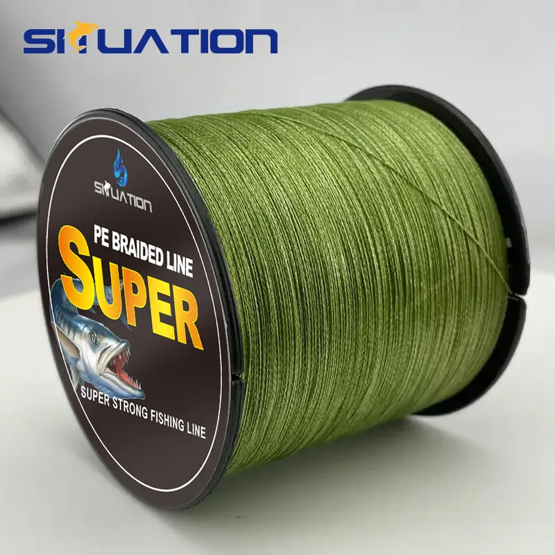 SIIUATION 1 roll of 4-strand PE braided fishing line, Fishing Equipment, grass green, 300 meters/ SIIUATION 1 roll of 4-strand PE braided fishing line, Fishing Equipment, grass green, 300 meters/