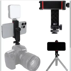 Phone Tripod Mount Adapter, Hole for Tripod/Selfie Stick/Camera Stand, 360, Rotates Adjustable Phone Clip Clamp Holder