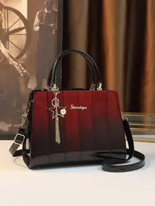 Women's Fashionable Ombre Design Handbag, Casual PU Zipper Crossbody Bag for Work & Daily Used, Trendy Versatile High-quality Daily Commuting Bag