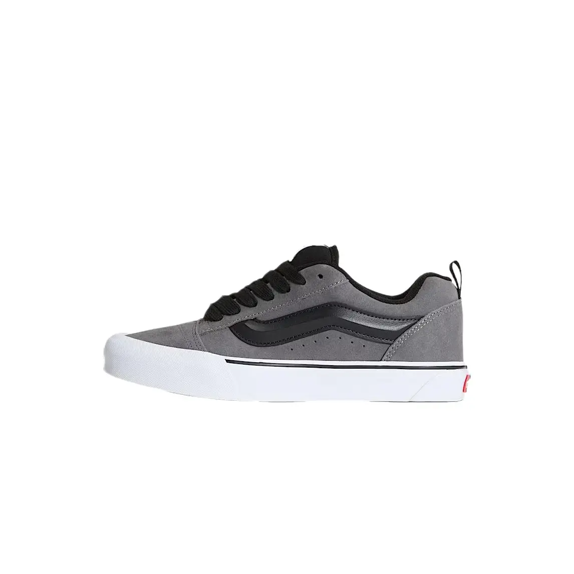 Vans Knu-Skool 'Pewter Grey' Men's Skate Shoes - Durable Suede Upper, Oversized Laces, All-Season Comfort, Grip, Side Stripe, Everyday Skate-Ready Style, Classic Athletic Casual Footwear