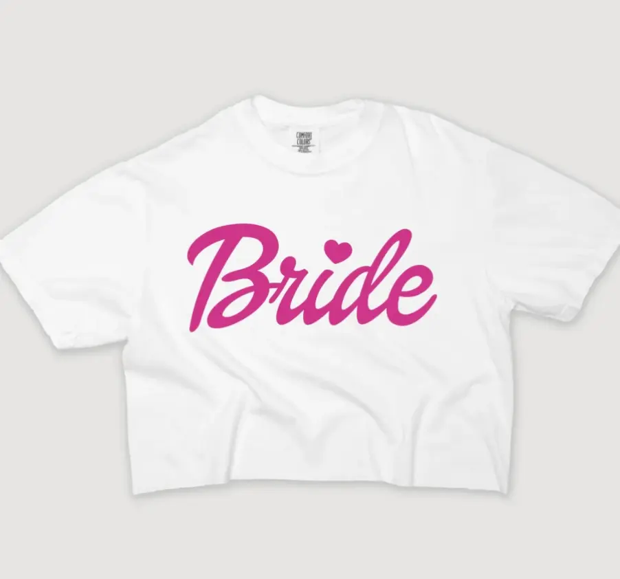 Bride Wedding theme crop top for women