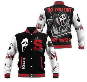 Ghostface Basketball Baseball Jacket Horor Movie