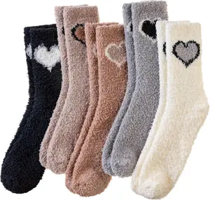 Womens Fuzzy Socks Fluffy Warm Slipper Winter Comfy Thermal Cozy Plush Sleep Home Cabin Socks
