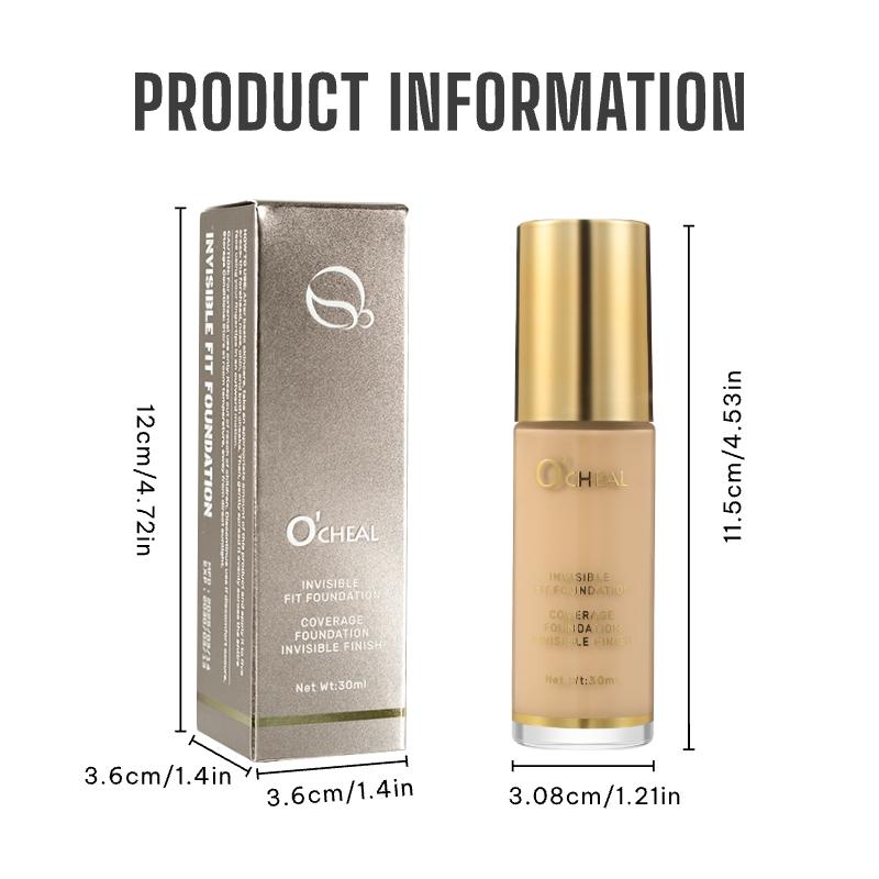 4 Shades High Coverage Foundation Concealer, Lightweight Flawless Finish Concealer Pen for Acne Scars & Dark Circles, Long-Lasting Makeup Base Cosmetic