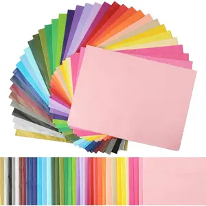 500 Sheets Colored Tissue Paper for  Bags, 50 Multicolor 11.5in x 8in Tissue Paper Bulk for Crafts & Small  Wrapping, Rainbow Art Crafts Festival Decorations DIY Flower Pom Pom