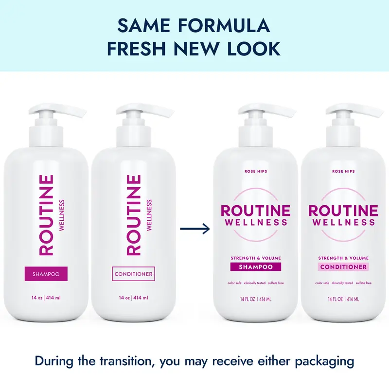 Routine Wellness Anti-Thinning 14oz Shampoo & Conditioner Set for Thinning Hair & Hair Loss - Sulfate-Free, Color-Safe, Biotin & Peptides, Nourishing Botanicals Routine Wellness Anti-Thinning 14oz Shampoo & Conditioner Set for Thinning Hair & Hair Loss - Sulfate-Free, Color-Safe, Biotin & Peptides, Nourishing Botanicals