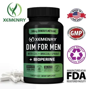 Xemenry-DIM 300 mg - Plant Extract Vegetarian Capsules - With Broccoli Buds and Black Pepper Fruit - All Natural