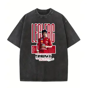 Charles Leclerc Monaco Prince Washed Oversized Tee – F1 Racing Streetwear