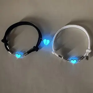 Magnetic Bracelets 2-Pack Meaningful Matching Gift for Best Friends & Couples Adjustable Hand-Woven Magnetic Milan Wire Bracelet, Perfect for Long Distabnce Relationships
