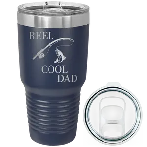 Personalized Reel Cool Dad 30 oz Tumbler - Navy
