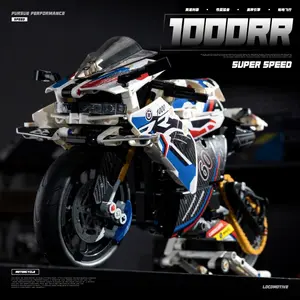 1000RR Heavy Duty Motorcycle Building Blocks Model Toys Sets Home Ornaments Collection Assembly Racing Motorbike Bricks Children Adult Holiday Gifts