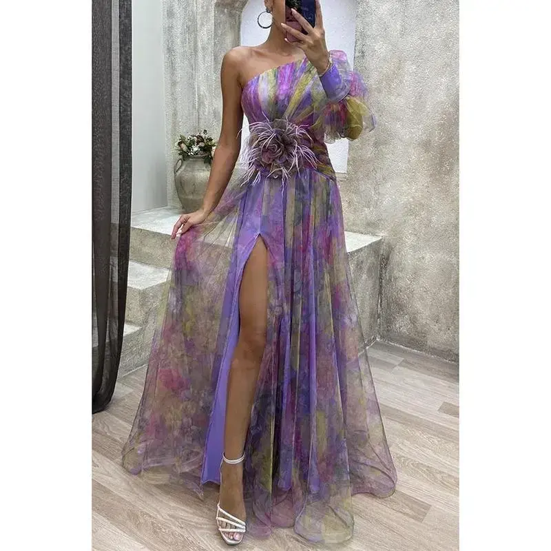knee length dresses for ladies Léana Black Mesh Panel Ruched Maxi Dress, M / Black main image 0