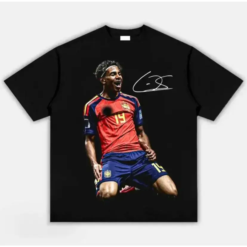 Yamal T-shirt, Youth Clothing of the National Team, Vintage T-shirt with Football Graphics
