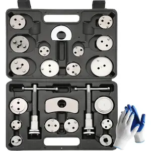 SUNDAY MIRTH 24PCS Disc Brake Caliper Tool Kit – Heavy Duty Brake Piston Compressor Rewind Set for Easy Pad Replacement, Universal Fit for Most Cars (Black)