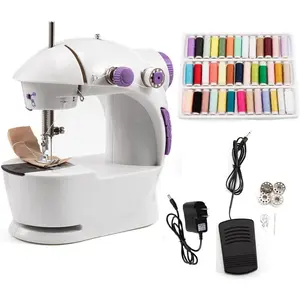 Sewing Machine for Beginners Adult Mini Crafting Speed Crafting Mending Machine Overlock Sewing Machines for Sewing of Silks, Denim, Wool,