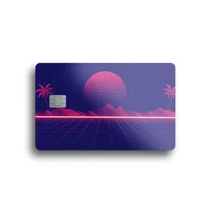 Retro Neon Sunset Card Skin