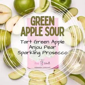 Green apple sour pink zebra sprinkles