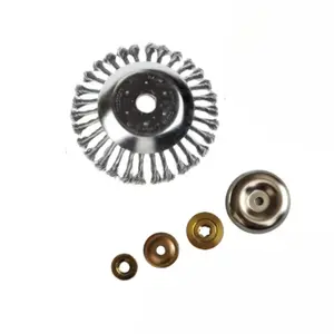 Single Weed Brush Steel Wire Wheel, Mower Accessories 6 Inch 8 Inch 10 Inch Rust Removal Disc, Ideal for Weeding & Farm Maintenance