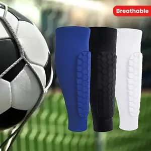 1pc/2pcs Breathable Football Calf Sleeve, Honeycomb Soccer Leg Sleeves, Easy to Put On Pads