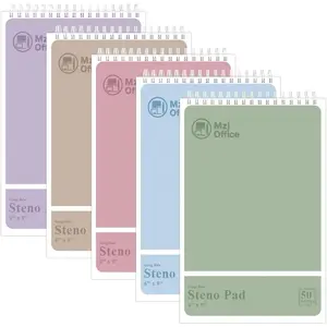 Top Spiral 6x9 Notebooks 5 Assorted Color Pads Gregg Ruled Spiral Notepads for Work School College Office Note Taking Professional Notebooks for Work