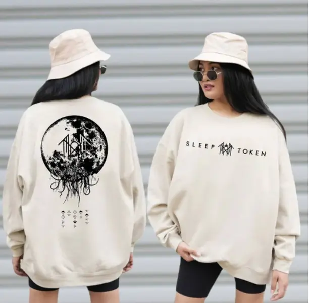 Sleep Token 2 Sides Sweatshirt, Reaper Angel TShirt, Vintage Rock Band Hoodie, Sleep Token Tour Merch, Gifts For Fan– Tshirt/Sweartshirt/Hoodie Casual Round Neck Womenswear