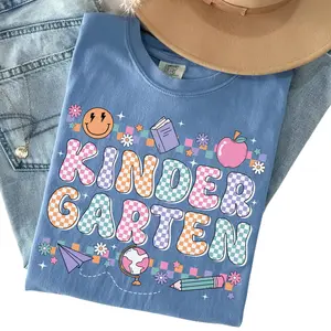 Teacher Comfort Colors Shirt, Kindergarten Shirt for Back to School, Kindergarten Teacher Shirt, Teacher Appreciation Fit Tee Top Unisex Womenswear Comfy Crewneck Everyday