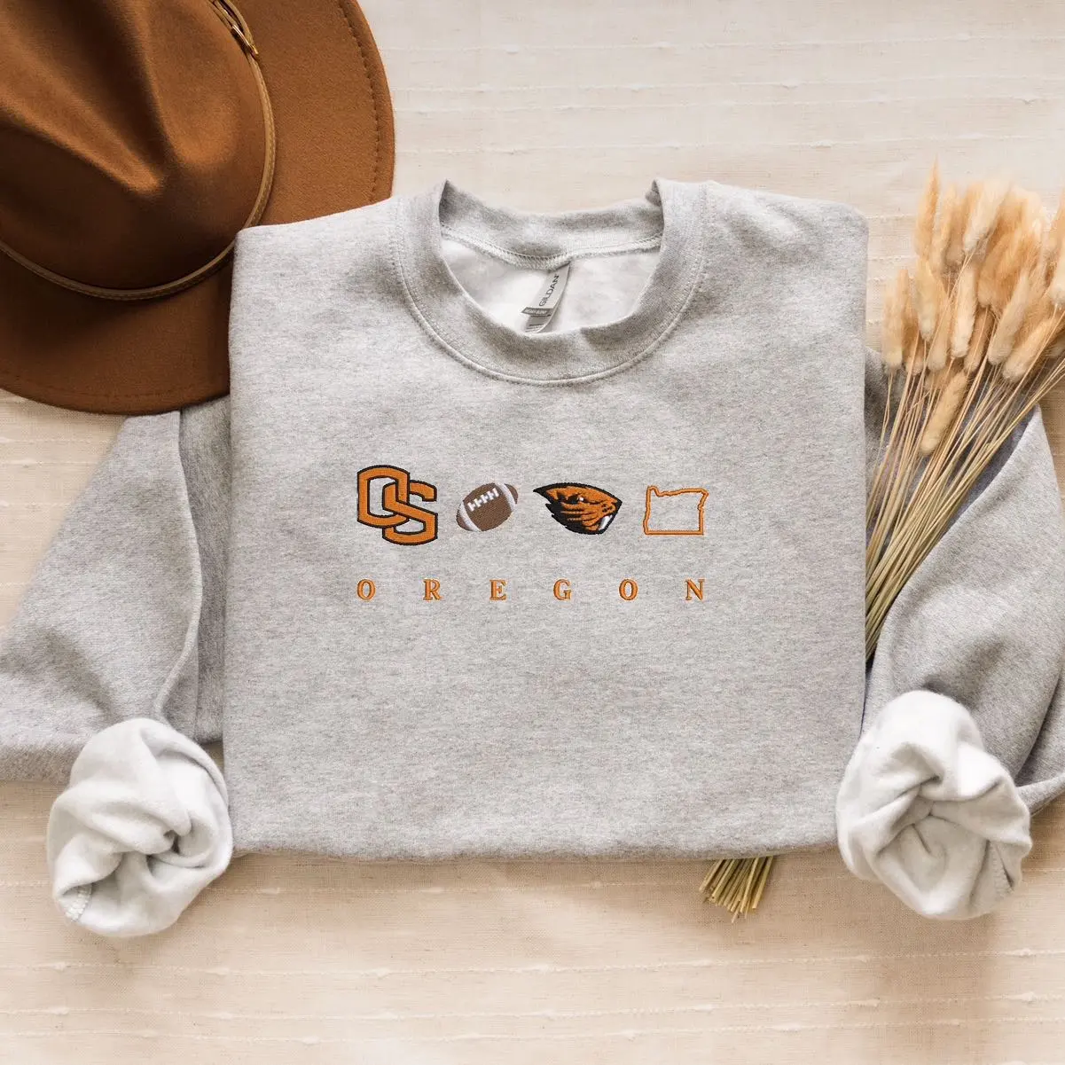 OSU Beavers Embroidered Sweatshirts, Hoodies, and Tshirts - Customized Fit Pullover for Women - Casual
