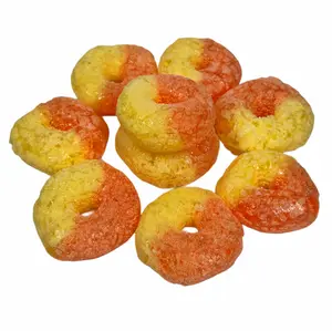 PEACHY SPACESHIPS CRUNCHY peach ring SNACK Fruit Sweet Candy Candy Mixed Flavors