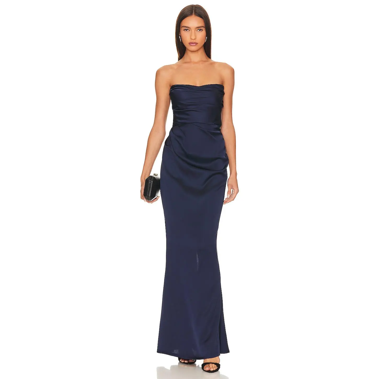 Nookie Emelie Strapless Gown in Navy