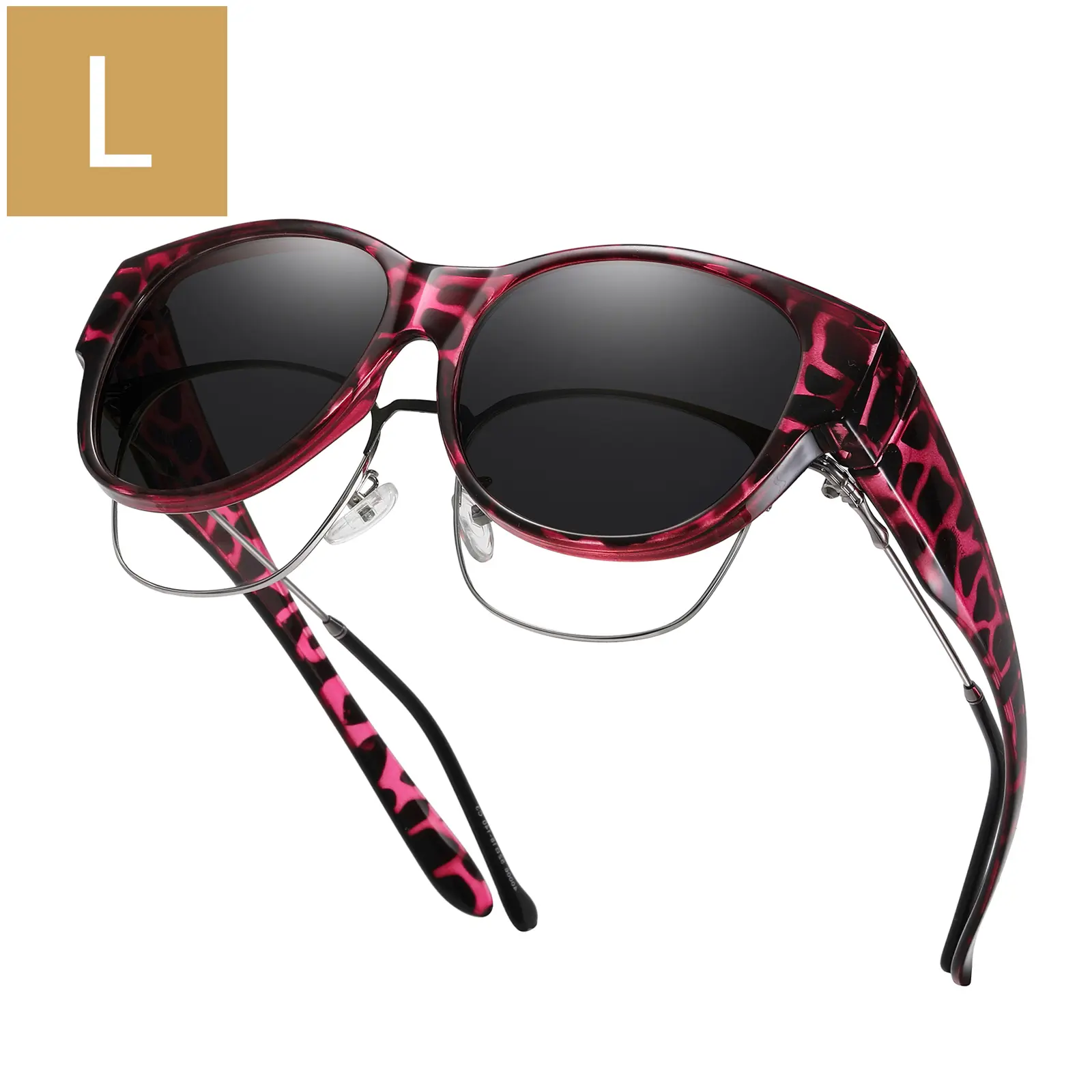 Purple Tortoise Frame Grey Lens