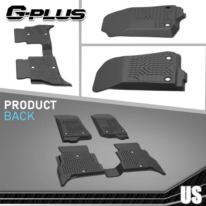 Car Floor Mats Fit For 21-24 Jeep Wrangler 4XE Hybrid Rubber TPE All Weather