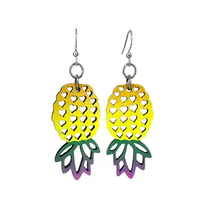 Upside-Down Pineapple Love Earrings #1537