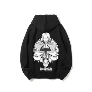 2 side hoodie, Fullmetal Alchemist Edward Elric & Alphonse Elric Anime Hoodie, Cotton Streetwear Vintage Otaku Unisex Fall Winter Fashion Casual Daily Fans Essential