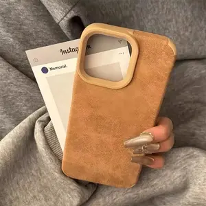 Luxury Matte Soft Leather Phone Case For iPhone 11 13 16 Pro Max 15 14 13 12 16 Plus Protection Shockproof Silicone Fundas Cover