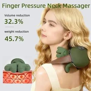 Cordless Neck & Shoulder Massager with Heat, Deep Tissue 4D Kneading Massage Pillow for Muscle Pain Relief, 3 Modes Adjustable Intensity, Portable for Office, Home, Travel, Gift for Men Women