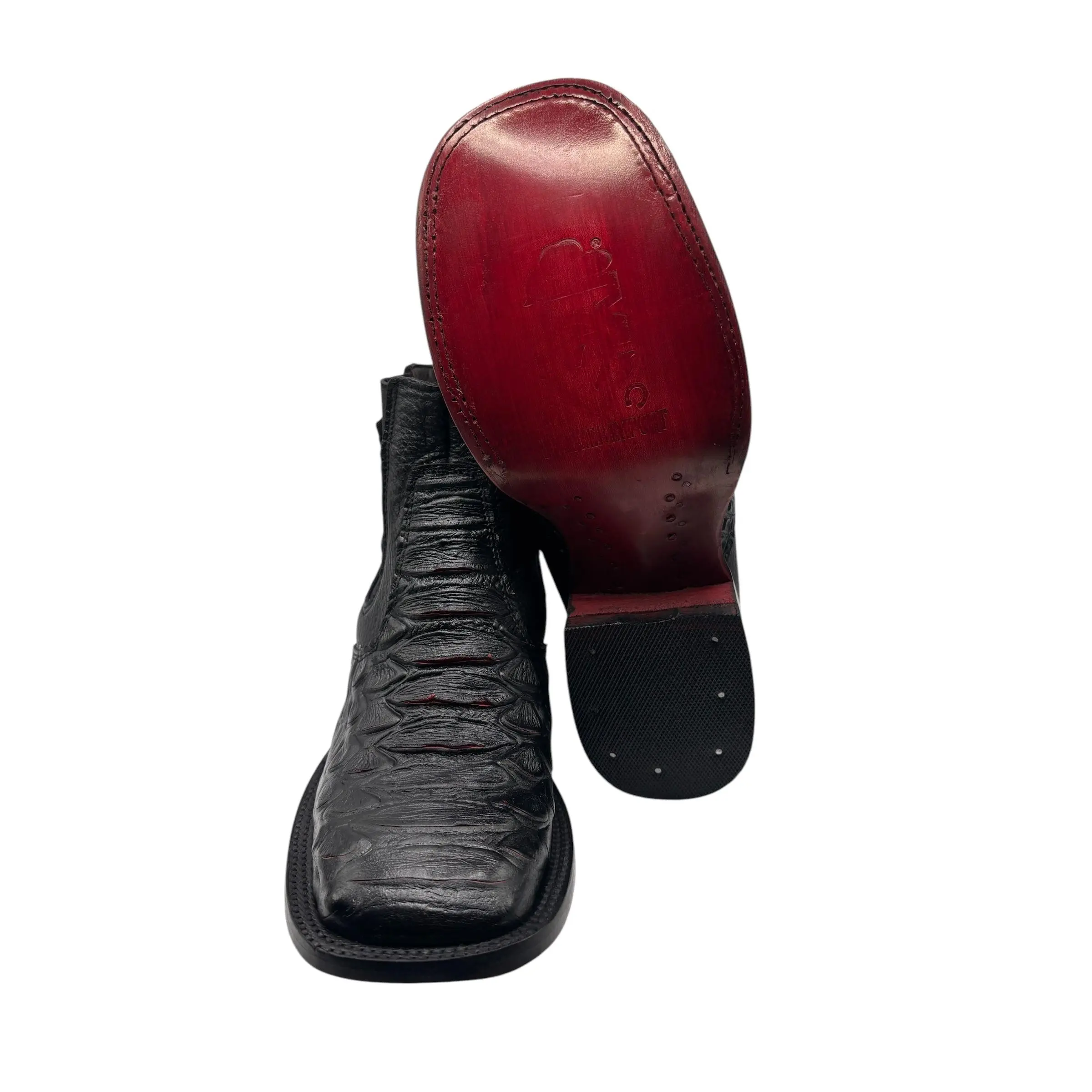 Botin De Anaconda 100%Piel con suela roja