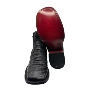 Botin De Anaconda 100%Piel con suela roja