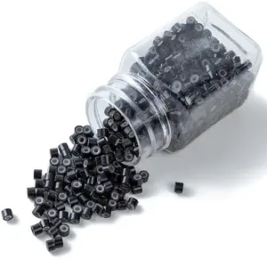 1000Pcs Micro Ring Hair Extensions with Lining Beads, Professional Hair Tools for Micro Ring Connection, Premium Quality Hair Pieces
