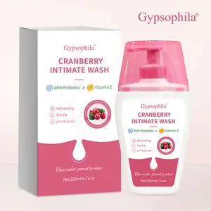 Gypsophila Cranberry Intimate Wash for Women – pH Balanced Feminine Wash for Odor and Discomfort with Vitamin E, Daily Gentle Intimate Hygiene Wash for Fresh & Sensitive Care, ladies feminine products, feminine hygiene products