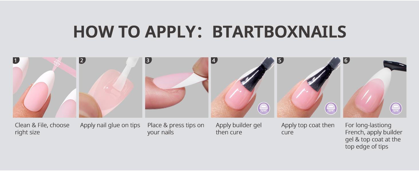 BTArtboxnails Strong Nail Glue for Press Ons - Brush on Glue for Nail Tips & Acrylic Fake Nails,  Quick Air Dry & Long-Lasting, Mess-Free & Easy Application