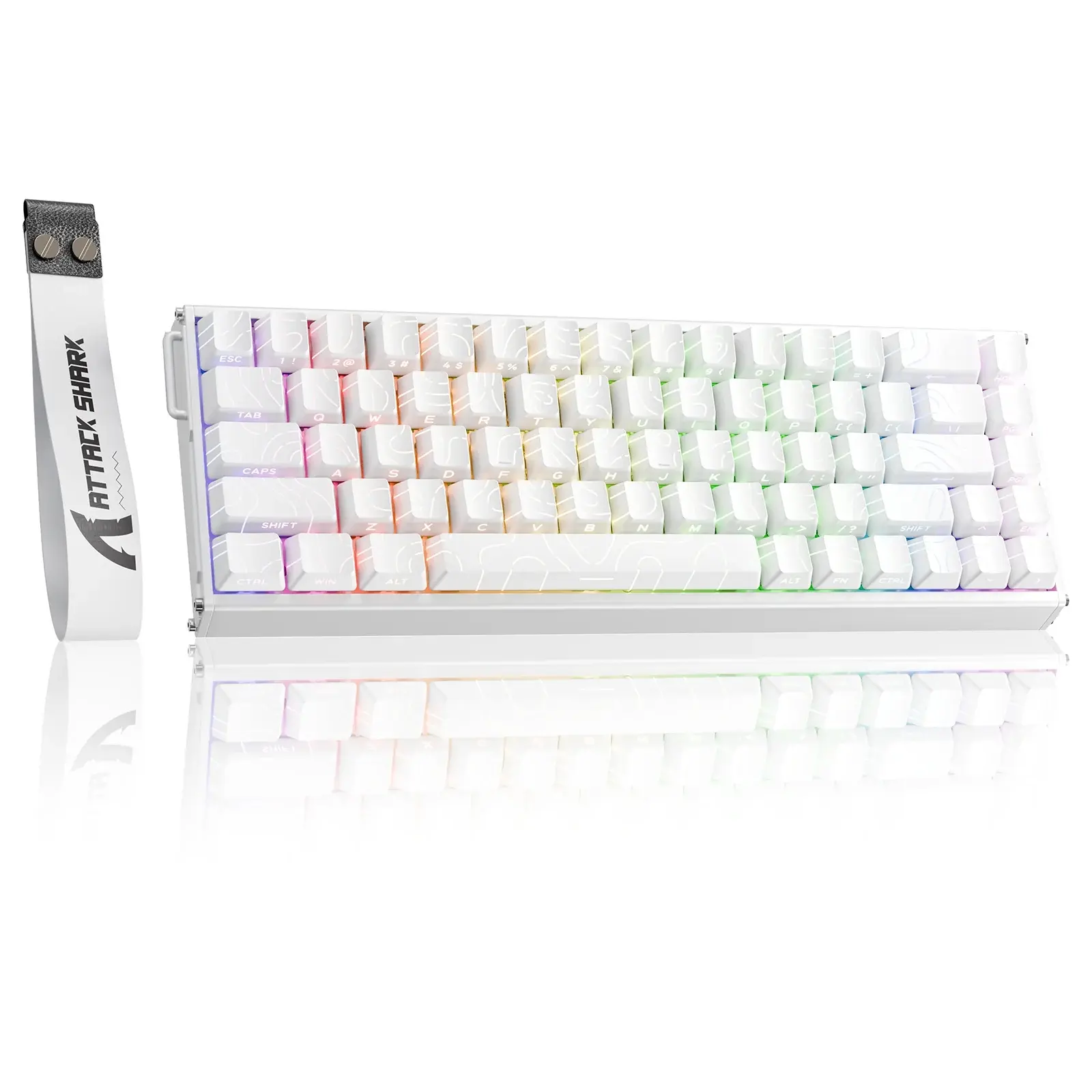 ATTACK SHARK X68MAX HE Wired Rapid Trigger Mechanical Creamy TKL RGB Gaming Keyboard with Full Aluminum CNC,8K Polling,0.005mm Accuracy,Hall Effect Magnetic Switch,NKRO,Driver for PC Gaming Keyboards Lighted Mechanical Keyboard Light Up Keyboard