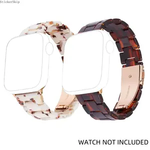 2026 NEW Resin Bands Compatible with Apple Watch Band 38mm 40mm 41mm 42mm 44mm 45mm 46mm 49mm Women Men, Smart Watch Straps, 2 Counts Lightweight Waterproof Band for iWatch Ultra SE Series 11/10/9/8/7/6/5/4/3/2/1 (2025 NEW)