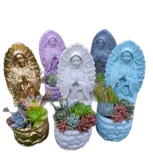 Virgen de Guadalup Statue -11 inch Virgencita Planter DIY