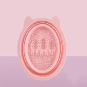Makeup Brush Cleaner Set Beauty Sponge Cleanser Foldable Silicone Brush Washing Bowl Puff Cleaning Tool Silicone Texture Deep Clean Foldable Design Portable Storage Refreshes Makeup Sponges Puffs and Brushes